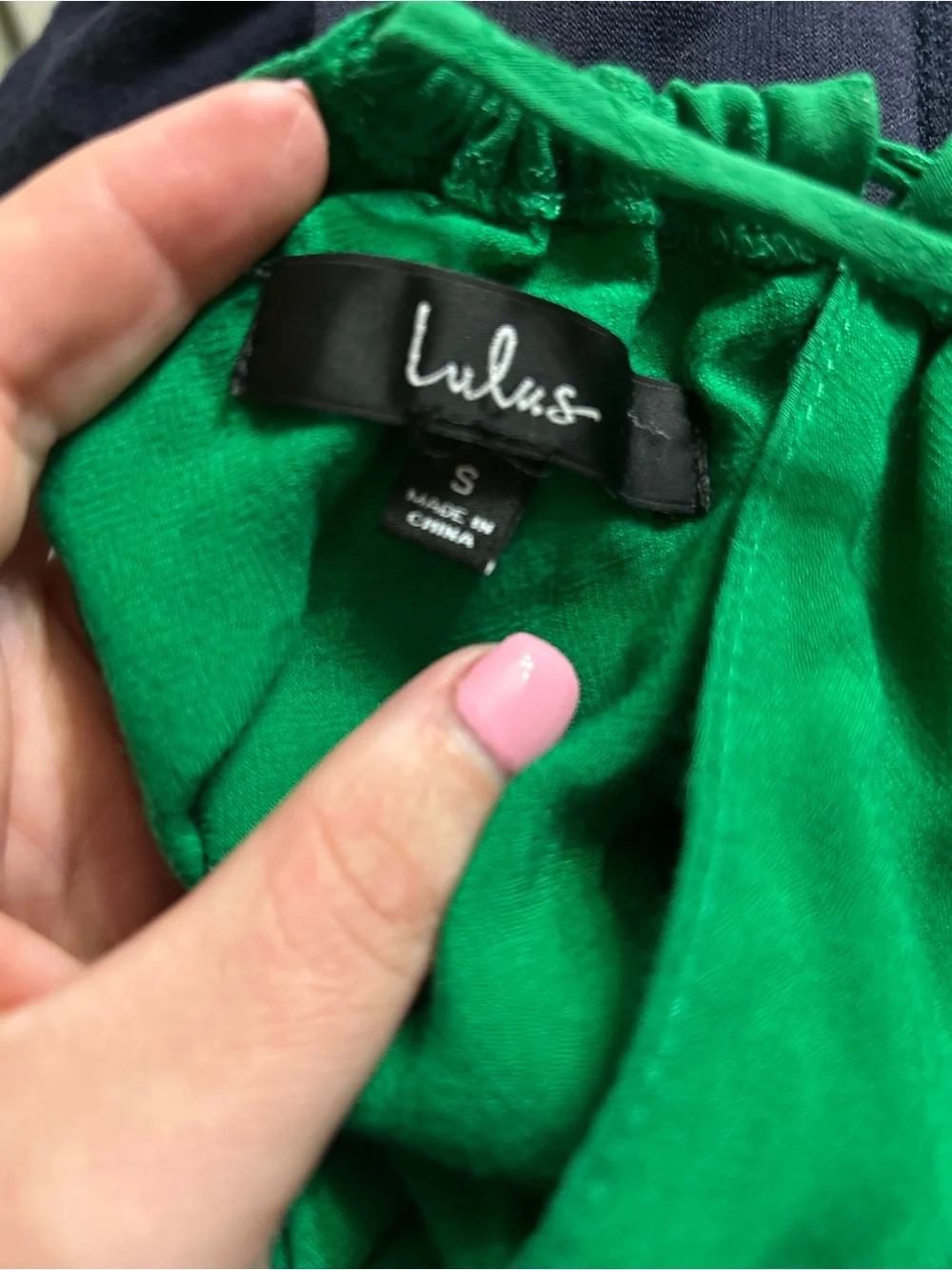 Lulus Green Wide Leg Jumpsuit Womens Small Open Back 27.5 Inseam - Picture 6 of 7